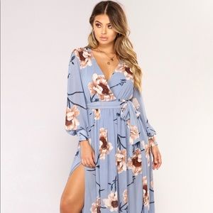 Park Avenue Maxi Dress - Light Blue